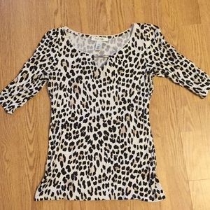 WHBM leopard print top
